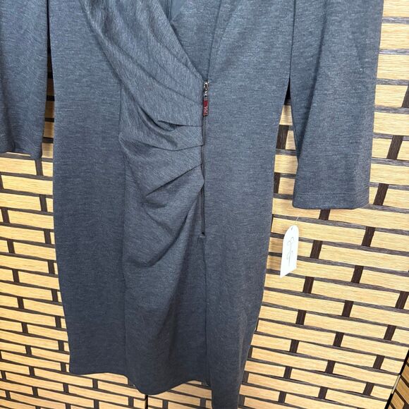 Jessica Simpson Gray 3/4 Sleeve Dress Size 2‎ - Picture 3 of 7